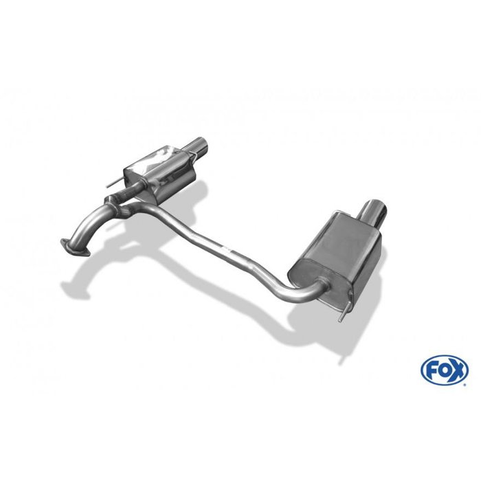 Fox Hyundai Coupe Tipo GK Silencioso Trasero Derecha-Izquierda - Tipo FXHY072003-153, Homologación ECE, Incluye Accesorios Montaje