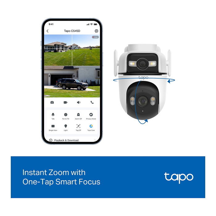 Tp-Link Tapo C545D Cámara de Seguridad Exterior Doble Lente 2K
