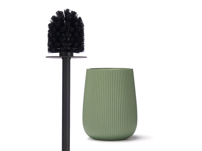 Berilo Escobillero Rayas Abombado Verde 10.5 cm x 40.5 cm x 10.5 cm (Set de 6)