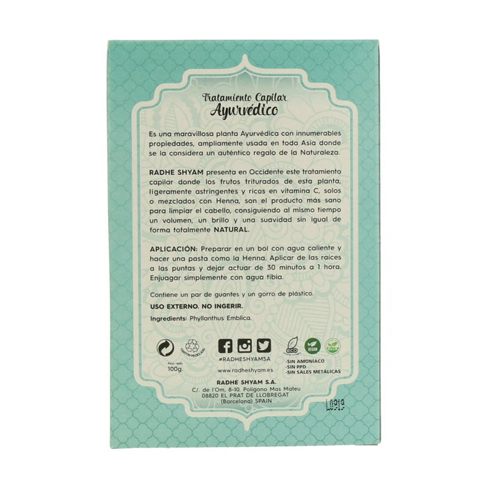 Radhe Shyam Amla Tratamiento Capilar Ayurvédico en Polvo