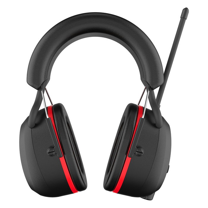 Perfectpro H-40 Auriculares de Protección Auditiva Diadema Inalámbricos Bluetooth Negro Rojo 31dB IPX4
