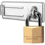 Master Lock Paquete Candado Hasp y Cerrojo Cuerpo Acero Endurecido 8.9 cm + Candado Latón 40 mm