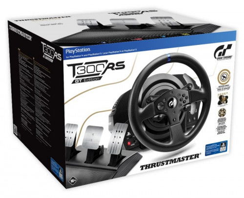 Thrustmaster Volante T300 RS GT Edition 4160681, Compatible con PS5, PS4 y PC, Force Feedback, Negro