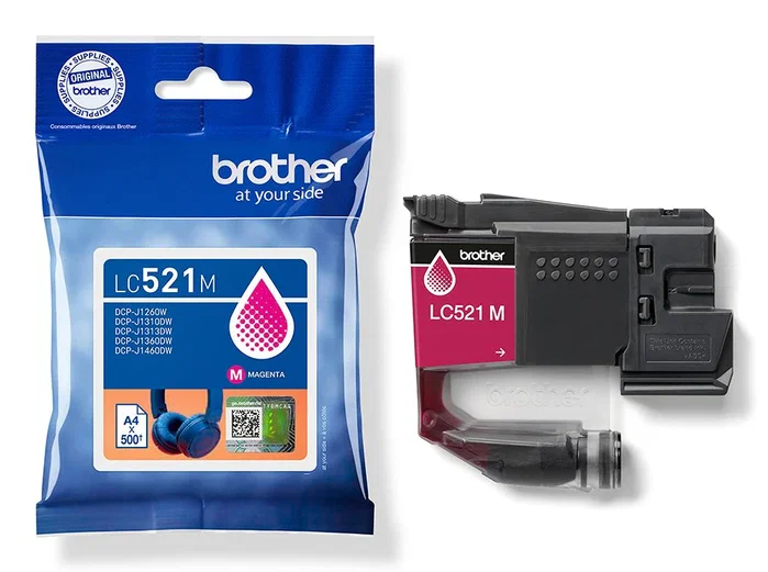 Brother Cartucho de Tinta LC521M Magenta