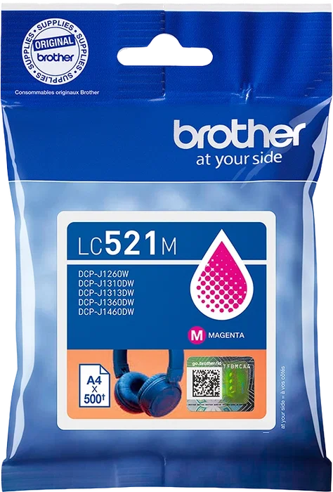 Brother Cartucho de Tinta LC521M Magenta
