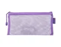 Liderpapel Bolsa Zipper Bag Poliester Transpirable Multiusos Ticket 230x115 mm Morado Pastel