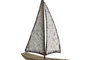 DKD Home Decor Decoración Velero Antique Paulownia y Metal Natural/Blanco
