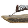 DKD Home Decor Decoración Velero Antique Paulownia y Metal Natural/Blanco