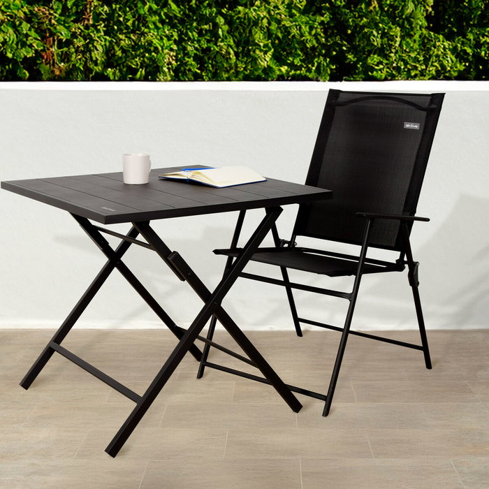 Color Baby Aktive-Pk 2 Sillas de Jardín Plegables de Textileno, 47x64x95 cm