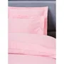Juego de Cama 1 Funda Nórdica 220x240 cm + 2 Fundas de Almohada 60x60 cm 100% Algodón Satén Rosa