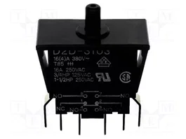 Aratas Interruptor de puerta D2D DPST-NO + SPST-NC 16A/250VAC negro