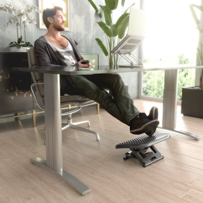 Aisens Reposapiés FRT02-267 Inclinable y Altura Ajustable Negro