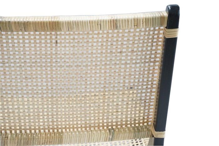 DKD Home Decor Butaca Boho Negro Natural 78 x 68 x 65 cm