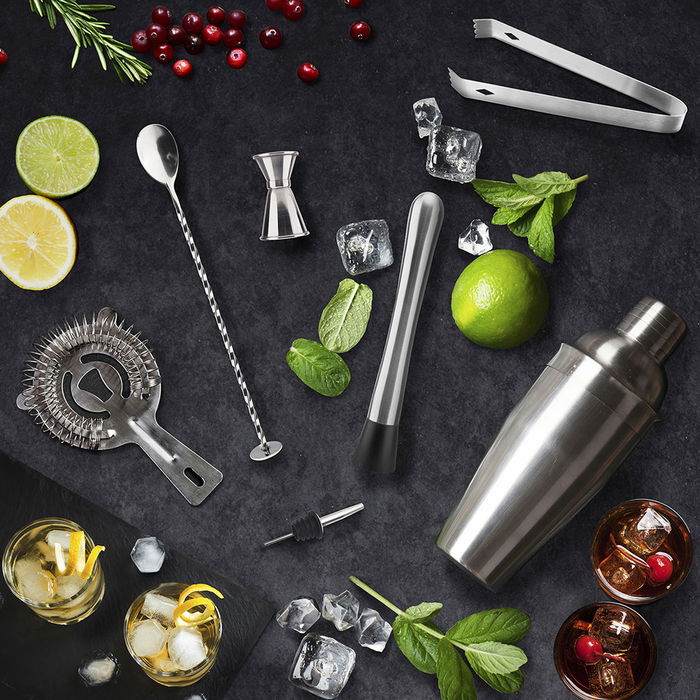 Cook Concept Juego de 8 Piezas Coctelería Acero Inoxidable para Bebidas y Cócteles