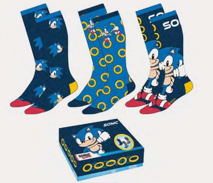 Cerdá Calcetines pack 3 piezas Sonic en caja Talla 35/41 86% Algodón Cerdá Calcetines pack 3 piezas Sonic en caja Talla 35/41 86% Algodón