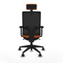 PIQUERAS Y CRESPO Silla de oficina Horna Naranja y Negro