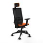 PIQUERAS Y CRESPO Silla de oficina Horna Naranja y Negro