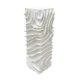 DKD Home Decor Pedestal MDF Papel Mache 3D Blanco