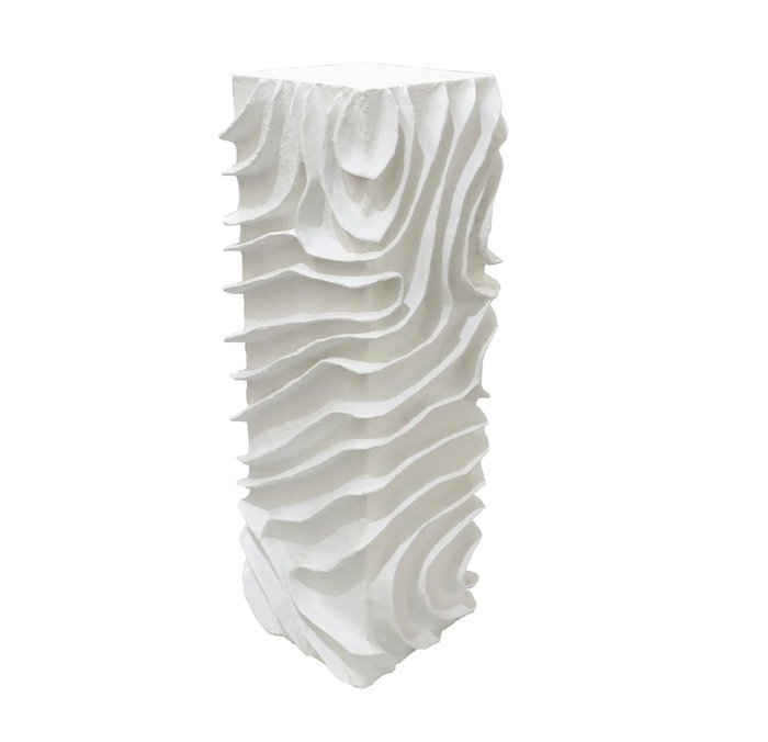 DKD Home Decor Pedestal MDF Papel Mache 3D Blanco DKD Home Decor Pedestal MDF Papel Mache 3D Blanco