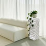 DKD Home Decor Pedestal MDF Papel Mache 3D Blanco