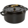 Staub La Cocotte Buster & Punch 24 cm Redonda, Negra, Hierro Fundido