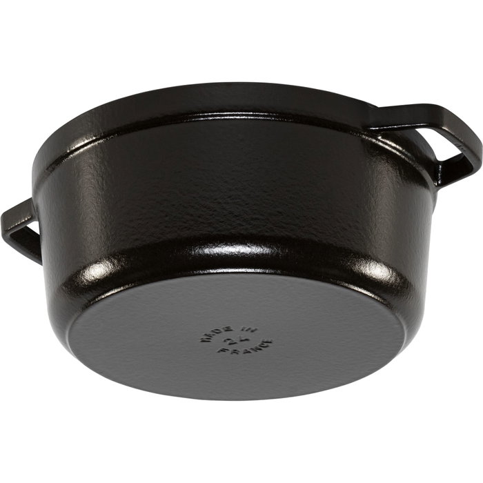 Staub La Cocotte Buster & Punch 24 cm Redonda, Negra, Hierro Fundido