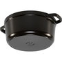 Staub La Cocotte Buster & Punch 24 cm Redonda, Negra, Hierro Fundido