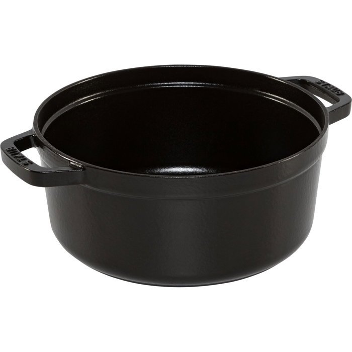 Staub La Cocotte Buster & Punch 24 cm Redonda, Negra, Hierro Fundido