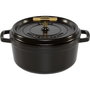 Staub La Cocotte Buster & Punch 24 cm Redonda, Negra, Hierro Fundido