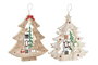DKD Home Decor Decoración Colgante de Madera Árbol 27x3x29 Surtido