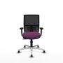 PIQUERAS Y CRESPO Silla de oficina Yunquera con mecanismo Sincro, Morado y Negro