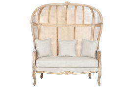 DKD Home Decor Sofá Item Home Natural 58 x 155 x 125 cm