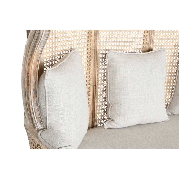 DKD Home Decor Sofá de Madera y Enea Natural DKD Home Decor Sofá de Madera y Enea Natural