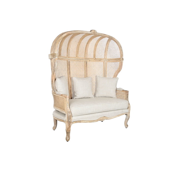 DKD Home Decor Sofá de Madera y Enea Natural DKD Home Decor Sofá de Madera y Enea Natural