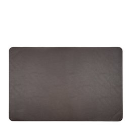 OYV Placemat Mantel Rectangular Marrón de Piel Sintética 43x30 cm (Set de 12)