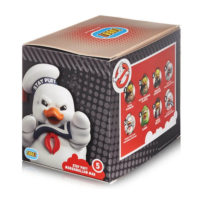 TUBBZ Figuras coleccionables TUBBZ 5056280454533 - Ghostbusters Stay Puft Marshmallow Man, 9 cm, Vinilo PVC, Azul, Rojo, Blanco, Caja con ventana