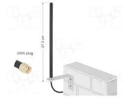 DeLOCK 96089 Antena 5G LTE Omnidireccional con Conector SMA y Cable de 3 m