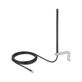 DeLOCK 96089 Antena 5G LTE Omnidireccional SMA 5 dBi con Cable RG-58 de 3 m para Montaje en Pared, Exterior, Negro