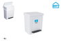 Kety Cubo con Pedal 8L con Cubeta Interior, Dimensiones: 20 cm Ancho x 28 cm Alto x 25 cm Largo