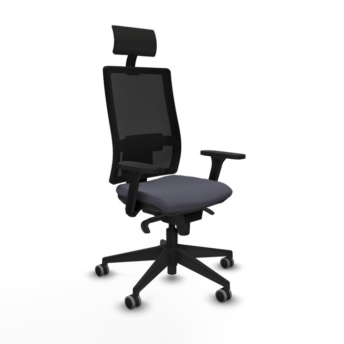 PIQUERAS Y CRESPO Silla de oficina Horna con mecanismo Sincro, Gris oscuro y Negro PIQUERAS Y CRESPO Silla de oficina Horna con mecanismo Sincro, Gris oscuro y Negro