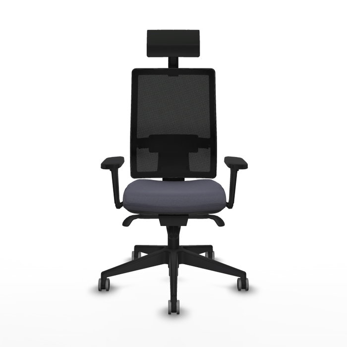 PIQUERAS Y CRESPO Silla de oficina Horna con mecanismo Sincro, Gris oscuro y Negro PIQUERAS Y CRESPO Silla de oficina Horna con mecanismo Sincro, Gris oscuro y Negro