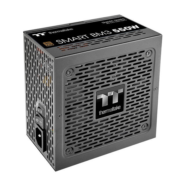 Thermaltake Smart BM3 Fuente de Alimentación 550W ATX 3.0, 80 Plus Bronze, Semimodular, Ventilador de 12 cm, Certificaciones de Seguridad