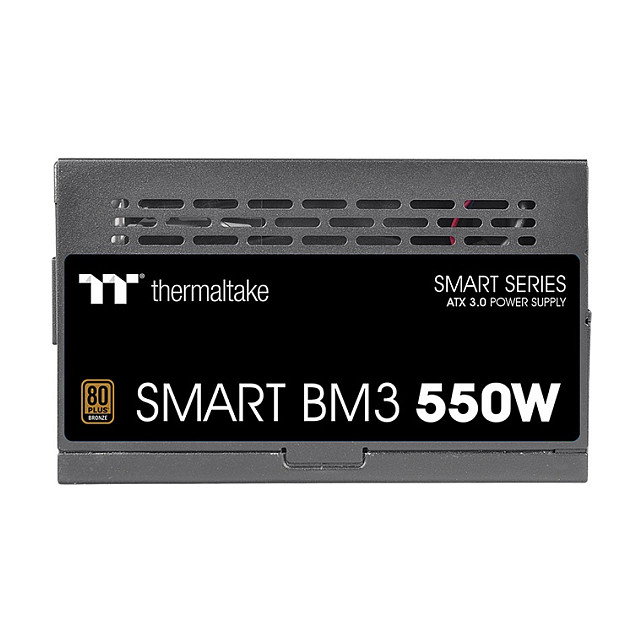 Thermaltake Smart BM3 Fuente de Alimentación 550W ATX 3.0, 80 Plus Bronze, Semimodular, Ventilador de 12 cm, Certificaciones de Seguridad