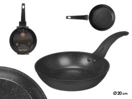 KINVARA Sartén de Aluminio Antiadherente de 20 cm, Negro