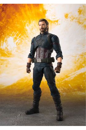 Tamashii Nations Capitán América Avengers: Infinity War S.H. Figuarts con Set de Efectos Especiales