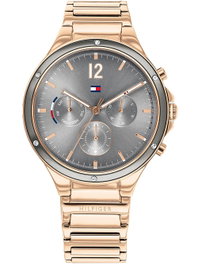Tommy Hilfiger 1782277 Reloj Analógico Dorado con Esfera Gris