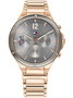 Tommy Hilfiger 1782277 Reloj Analógico Dorado con Esfera Gris