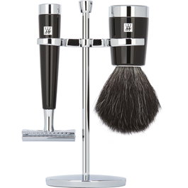 Zwilling Juego de Afeitado de 3 Piezas con Maquinilla de Seguridad, Negro