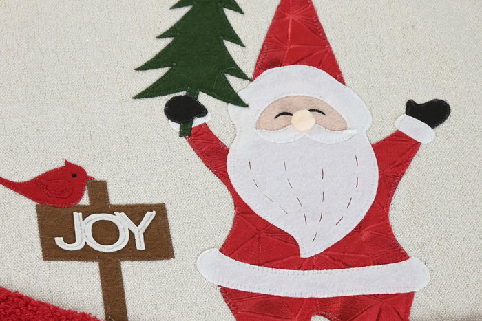 DKD Home Decor Base para Árbol de Navidad Poliéster Crema 90x90x2 cm