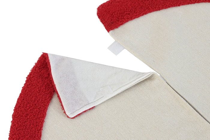 DKD Home Decor Base para Árbol de Navidad Poliéster Crema 90x90x2 cm